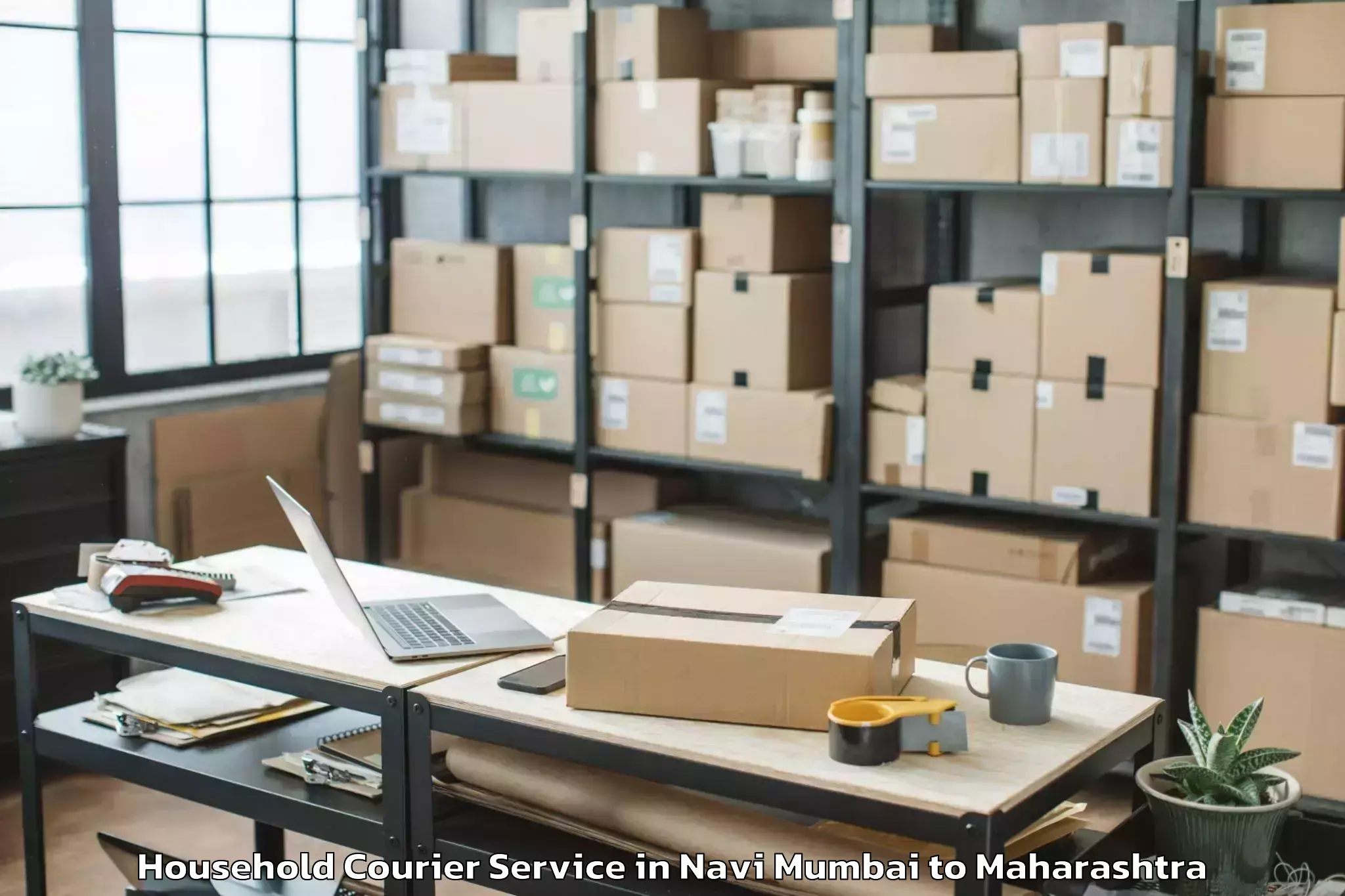 Get Navi Mumbai to Kurkumbh Household Courier